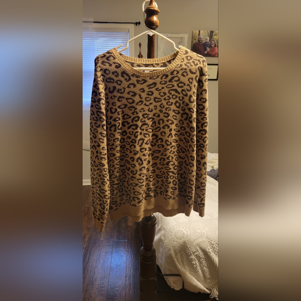 Croft and barrow XXl leopard print sweater